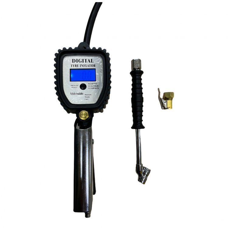 Профессиональный пистолет для подкачки шин, электронный дисплей, в комплекте грузовая и легковая насадка, арт. № HZ 12.9.002W, horex Профессиональный пистолет для подкачки шин, электронный дисплей, в комплекте грузовая и легковая насадка, арт. № HZ 12.9.002W, horex