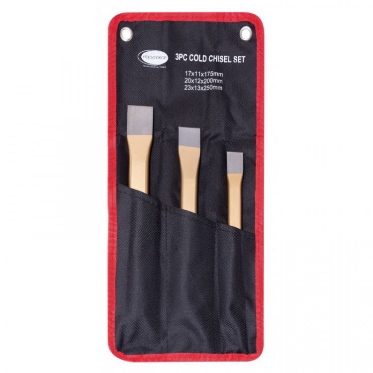 Набор зубил, 3пр.(18х175, 26х200, 29х250мм), на полотне