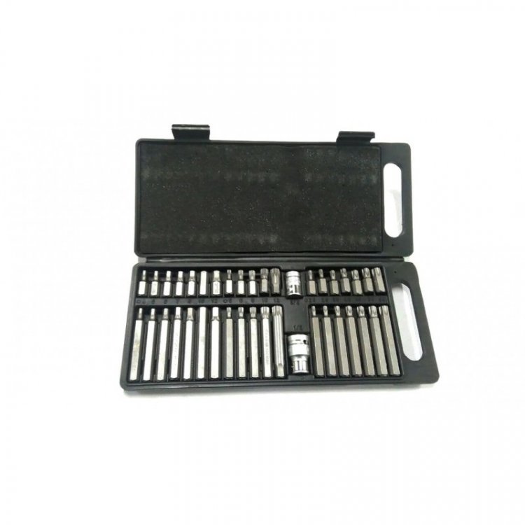 Набор бит с битодержателями 40пр. (10мм)(75/30мм:T20-T55,H4-H12,M5-M12) Набор бит с битодержателями 40пр. (10мм)(75/30мм:T20-T55,H4-H12,M5-M12)