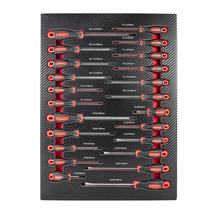 Набор отверток 23пр.(PH:2x38,0x75,1x75,2x100,2х100,3х150 SL:6x38.3x75,5x75,6x100,6x150,8х150 T5-10.15.20.25.27.30.40)