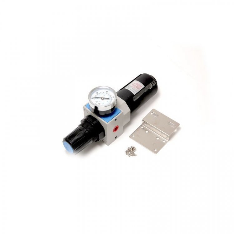 Фильтр-регулятор с индикатором давления для пневмосистем "Profi" 1/2" (пропускная способность:1300 л/мин,16bar, температура воздуха: 5° до 60°,5мк)