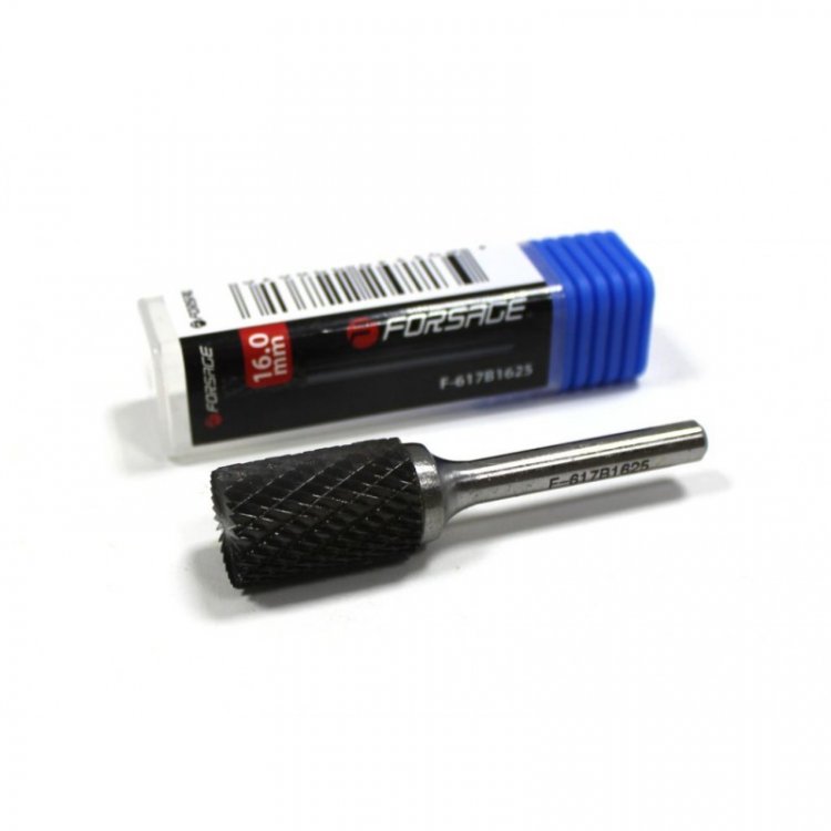 Шарошка цилиндрическая по металлу с торцевой раб. поверхностью(Ø 12мм,Ø хвостовика 6мм),в пластиковом футляре