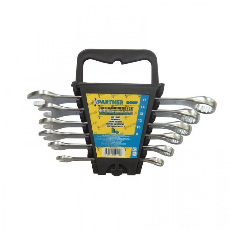 Набор ключей комбинированных, 6пр. (8, 10, 12, 13, 14, 17мм), в пластиковом держателе