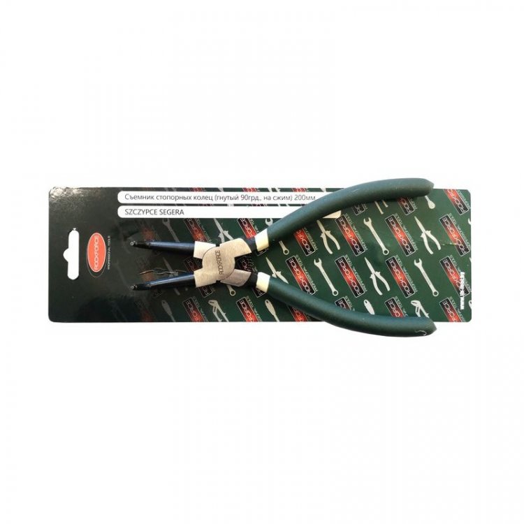 Съемник стопорных колец гнутый на сжим(90°, L-175мм),в блистере