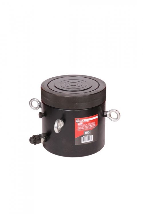 Цилиндр гидравлический с резьбовым штоком и гайкой для механической фиксации 150т (ход штока-150мм, Ø штока-165мм,общий Ø-208мм, L-309мм, 700bar) Цилиндр гидравлический с резьбовым штоком и гайкой для механической фиксации 150т (ход штока-150мм, Ø штока-165мм,общий Ø-208мм, L-309мм, 700bar)