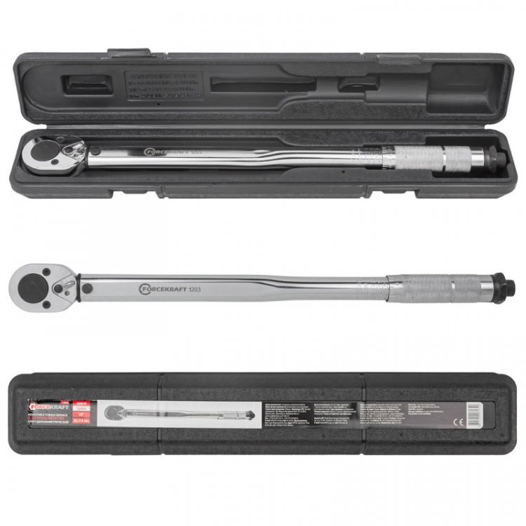 Ключ динамометрический щелчкового типа "Profi" 28-210Нм 1/2'',в пластиковом футляре (Taiwan) Ключ динамометрический щелчкового типа "Profi" 28-210Нм 1/2'',в пластиковом футляре (Taiwan)