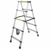 Лестница телескопическая двухсекционная (0.6-1.4+1.4м,4+4ступеньки, max нагрузка 150кг, вес 6,6кг)