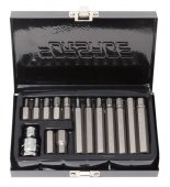 Набор бит HEX с битодержателем,15пр. 1/2"(L:30/75мм;4-8,10,12мм)