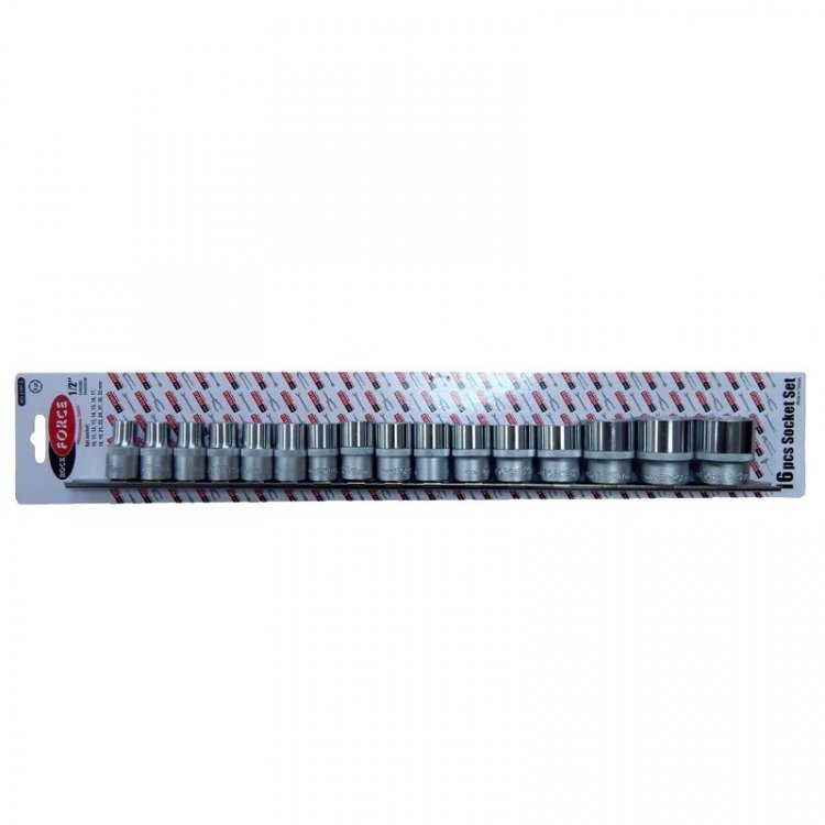 Набор головок 16пр.1/2" (12гр.)(10-19,21,22,24,27,30,32мм) на планке Набор головок 16пр.1/2" (12гр.)(10-19,21,22,24,27,30,32мм) на планке