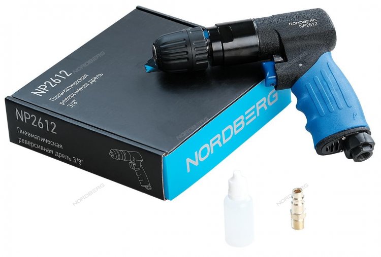 ПНЕВМОДРЕЛЬ сверла до 10мм, реверсивная NORDBERG NP2612 ПНЕВМОДРЕЛЬ сверла до 10мм, реверсивная NORDBERG NP2612