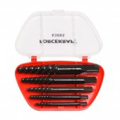 Набор экстракторов резьбы 5пр.(М3-М18; Ø:3-6мм, 6-8мм, 8-11мм, 11-14мм, 14-18мм), в пластиковом футляре