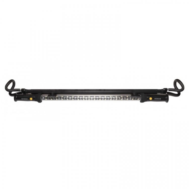 Лампа переносная светодиодная аккумуляторная с двумя магнитами/крючками + телескопический кронштейн-захват (поворотная180гр., боковой свет 36 SMD LED,