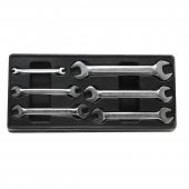 Набор ключей рожковых (6х7, 10х11, 12х13, 14х15, 16х17, 20х22мм)6 пр, в лотке