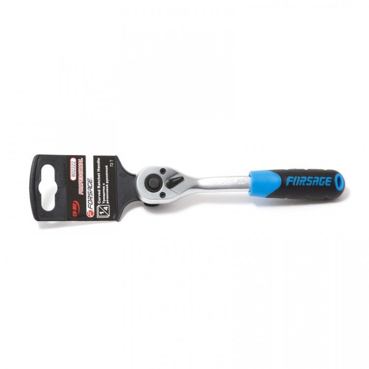 Трещотка реверсивная с резиновой ручкой 1/4"(72зуб., L-150мм)на пластиковом держателе Трещотка реверсивная с резиновой ручкой 1/4"(72зуб., L-150мм)на пластиковом держателе