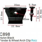 Клипса для крепления внутренней обшивки а/м Тойота пластиковая (100шт/уп.)