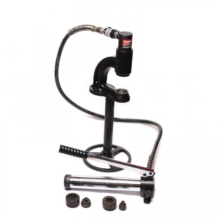 Дырокол гидравлический с насосом 5т(Ø35,36мм; сталь нерж.-1мм; медь/алюм.-2мм), в кейсе