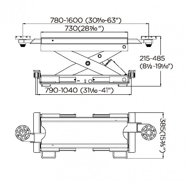 Траверса гидравлическая ручная г/п. 2т