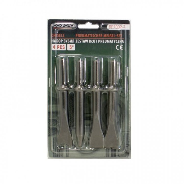 Набор зубил разнопрофильных 4пр.(круглая посадка ø10мм,L-125мм ),в блистере