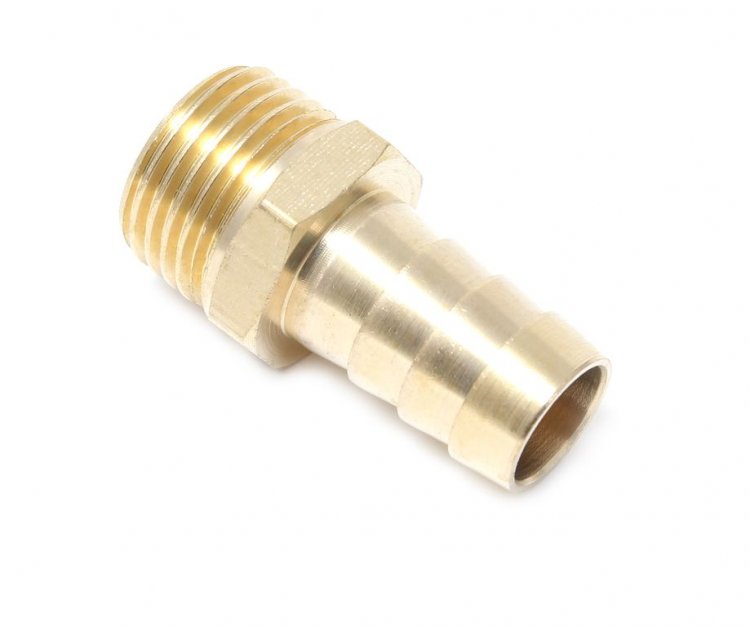 Штуцер пневматический наруж. резьба  1/2"- "елочка" 16мм