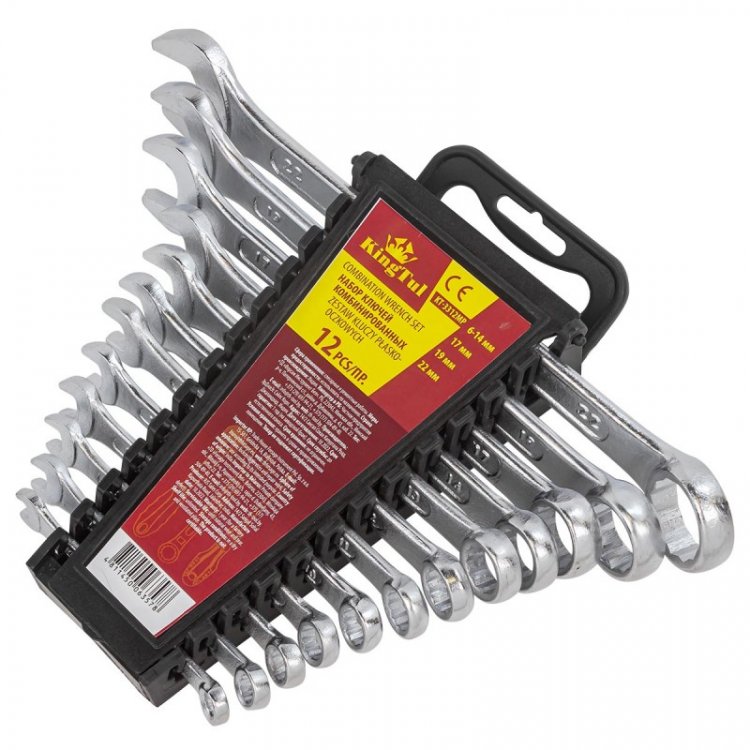Набор ключей комбинированных 12пр . (6-14, 17, 19,22мм) в пласт. держателе Набор ключей комбинированных 12пр . (6-14, 17, 19,22мм) в пласт. держателе
