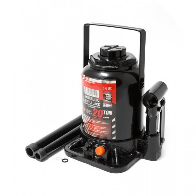 Домкрат гидравлический бутылочный, 20т (с предохранительным клапаном, минимальная высота: 245 мм, ход штока: 165 мм, ход винта: 60 мм, максимальная вы Домкрат гидравлический бутылочный, 20т (с предохранительным клапаном, минимальная высота: 245 мм, ход штока: 165 мм, ход винта: 60 мм, максимальная вы