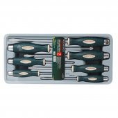 Набор отверток силовых магнитных "Profi" S2, 7пр.(PH:1x80,2х100,3х150мм; SL: 5.5х125, 6.5х150, 8х150, 10x200мм)в лотке
