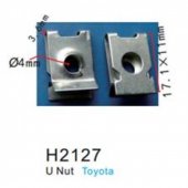 Клипса для крепления внутренней обшивки а/м Тойота металлическая (100шт/уп.)