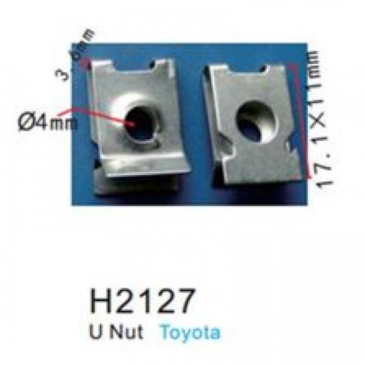 Клипса для крепления внутренней обшивки а/м Тойота металлическая (100шт/уп.)