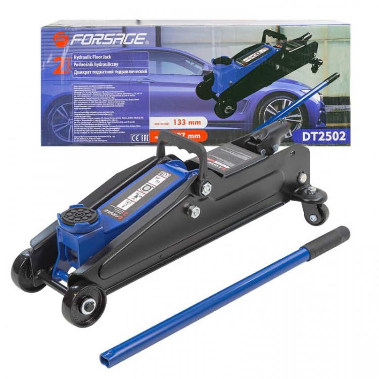 Домкрат подкатной гидравлический 2т (h min 133мм, h max 387мм) Домкрат подкатной гидравлический 2т (h min 133мм, h max 387мм)