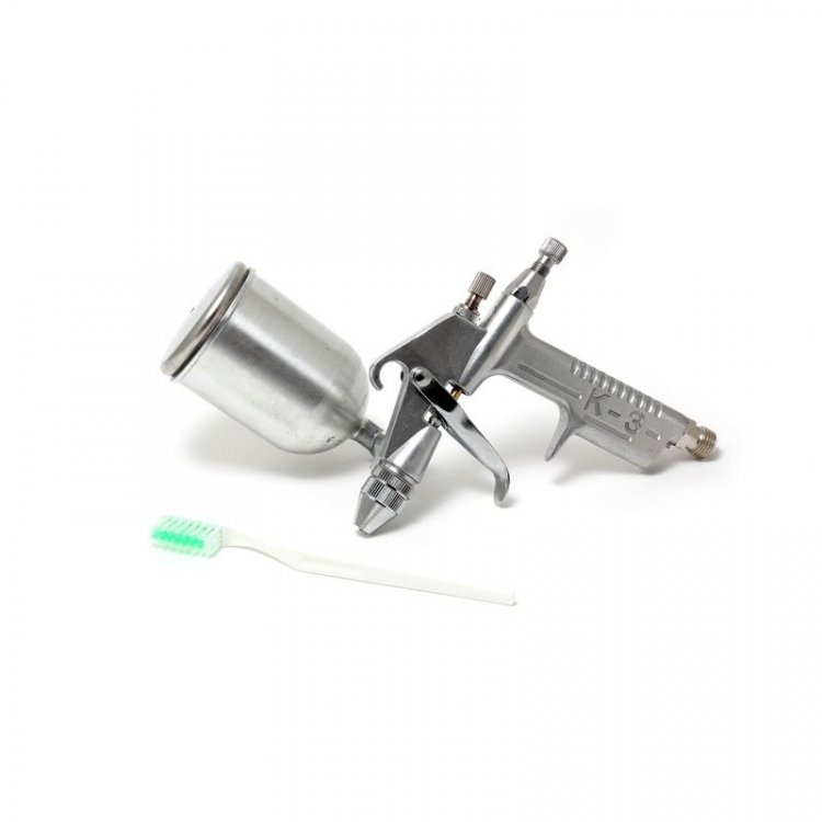 Краскораспылитель мини с боковым метал. бачком (125мл, 0.8мм, 2.0bar, 50-100 л/мин, присоед. резьба 1/4") Краскораспылитель мини с боковым метал. бачком (125мл, 0.8мм, 2.0bar, 50-100 л/мин, присоед. резьба 1/4")