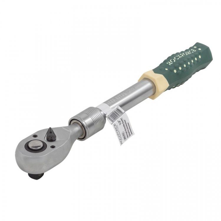 Трещотка реверсивная телескопическая с резиновой эргономичной ручкой 1/2"(L 300-440мм, 72зуб.)