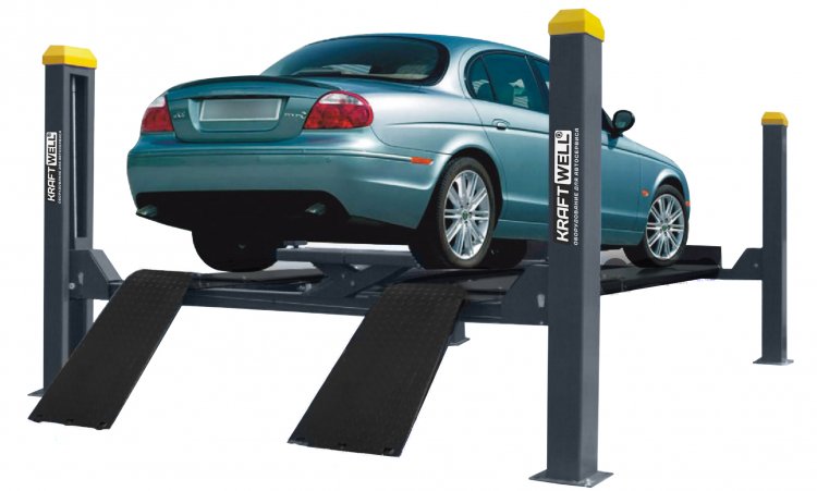 Подъемник четырехстоечный г/п 4000 кг. платформы для сход-развала с траверсой Подъемник четырехстоечный г/п 4000 кг. платформы для сход-развала с траверсой