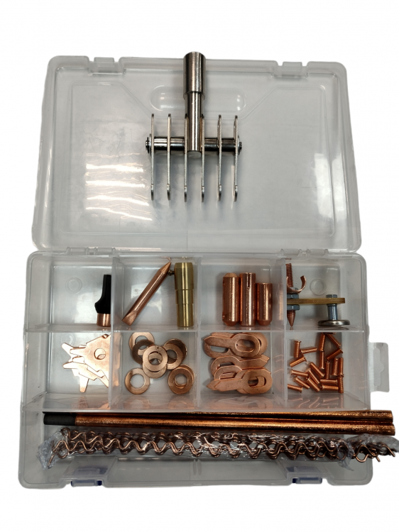 Комплект сварочных аксессуаров для аппаратов точечной сварки, в кейсе Комплект сварочных аксессуаров для аппаратов точечной сварки, в кейсе