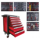Тележка инструментальная 7-и полочная с набором инструментов 181пр Тележка инструментальная 7-и полочная с набором инструментов 181пр