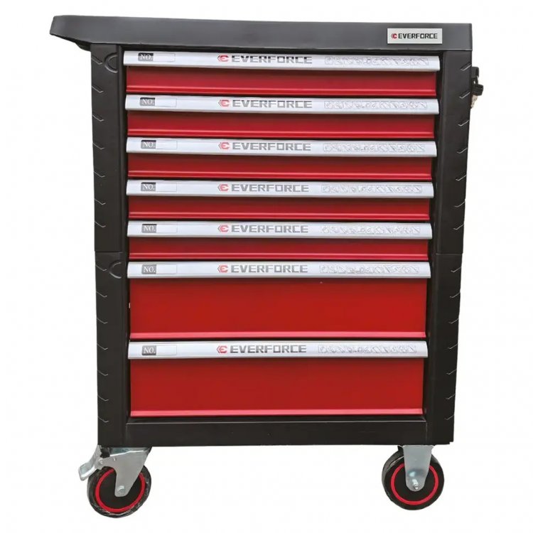 Тележка инструментальная 7-и полочная с набором инструментов 181пр