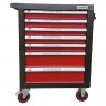 Тележка инструментальная 7-и полочная с набором инструментов 181пр