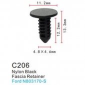 Клипса для крепления внутренней обшивки а/м Форд пластиковая (100шт/уп.) Клипса для крепления внутренней обшивки а/м Форд пластиковая (100шт/уп.)