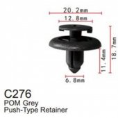 Клипса для крепления внутренней обшивки а/м Тойота пластиковая (100шт/уп.)