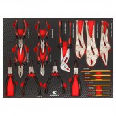 Набор шарнирно-губцевого инструмента 18пр(утконосы,бокорезы,пассатижи,съемники ст-х колц-4шт,гейф-е захваты-3шт,пассатижи пер-е,выколотки-5шт)в лож-те Набор шарнирно-губцевого инструмента 18пр(утконосы,бокорезы,пассатижи,съемники ст-х колц-4шт,гейф-е захваты-3шт,пассатижи пер-е,выколотки-5шт)в лож-те