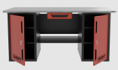 Верстак двухтумбовый с ящиком, красный 1800*700 Garopt, GT1800DDY1.red