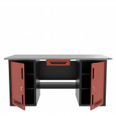 Верстак двухтумбовый с ящиком, красный 1800*700 Garopt, GT1800DDY1.red