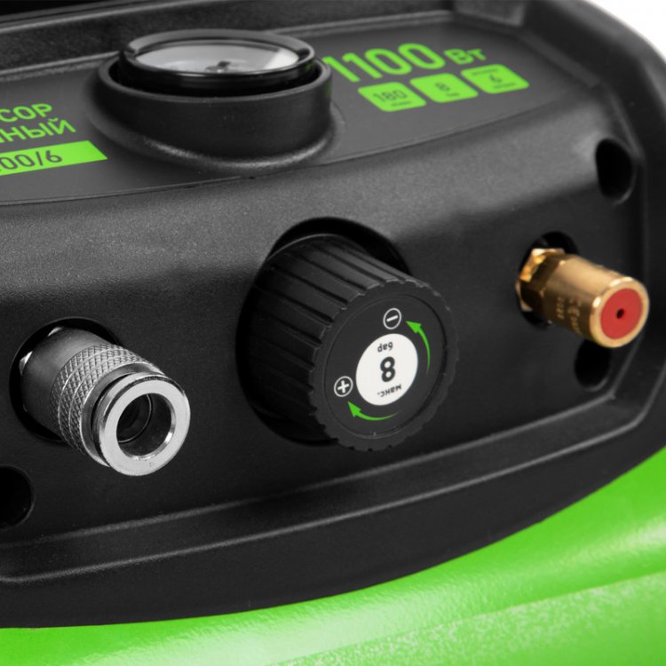 Компрессор воздушный безмаслянный БР 1100/6 1100Вт, ресивер 6 литров, 180 л/мин// Сибртех Компрессор воздушный безмаслянный БР 1100/6 1100Вт, ресивер 6 литров, 180 л/мин// Сибртех