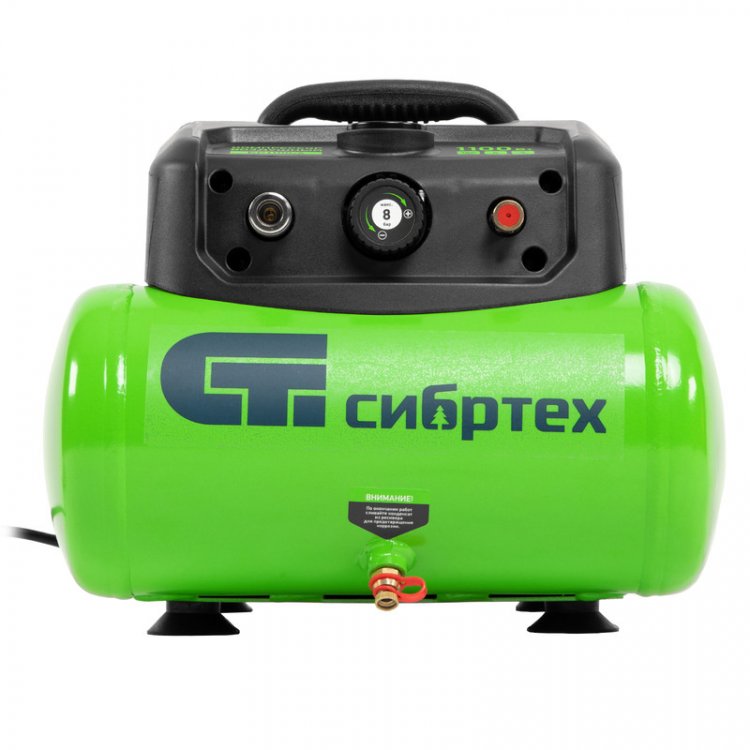 Компрессор воздушный безмаслянный БР 1100/6 1100Вт, ресивер 6 литров, 180 л/мин// Сибртех Компрессор воздушный безмаслянный БР 1100/6 1100Вт, ресивер 6 литров, 180 л/мин// Сибртех