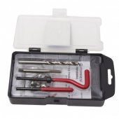 Набор инструментов и футорок для восстановления резьбы М10*1.5, 15пр., в кейсе Набор инструментов и футорок для восстановления резьбы М10*1.5, 15пр., в кейсе