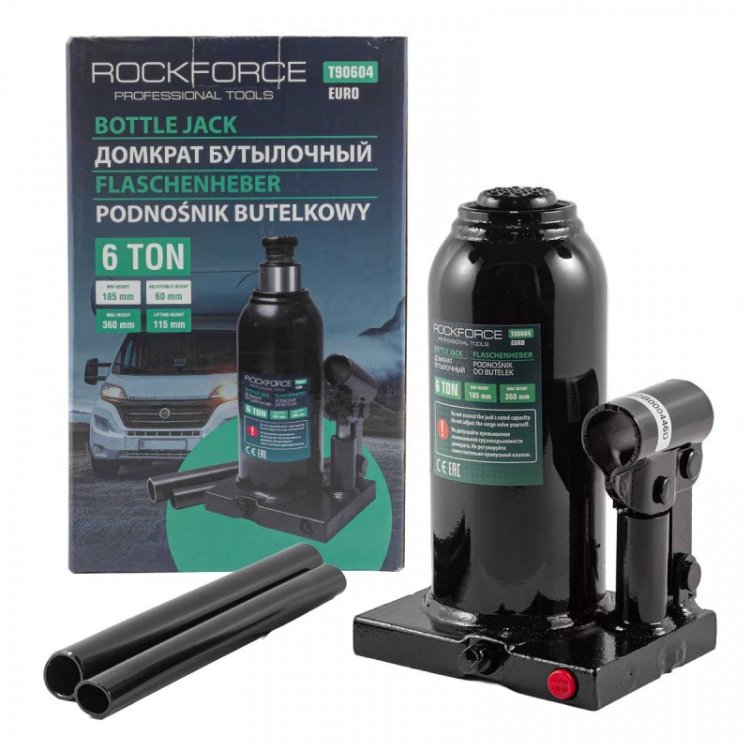 Домкрат бутылочный  6т с клапаном (высота подхвата-185мм, высота подъема-360мм) Домкрат бутылочный  6т с клапаном (высота подхвата-185мм, высота подъема-360мм)