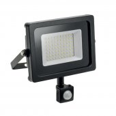 Прожектор светодиодный iNEXT с датчиком движения, 10W, 800lm, AC180-260V, 50/60 Hz, IP65, 120град, 6400K, черный корпус