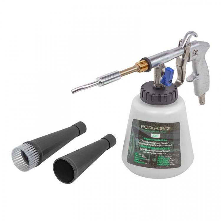 Пистолет пневматический "Tornado"  для химчистки салона а/м с емкостью 1л (3600об/мин, расход воздуха 120 л/мин,6-9.2 бар)