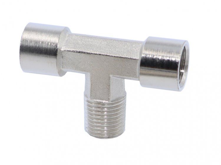 Тройник резьбовой Т-образный F1/4 - M1/4 - F1/4, 1 шт