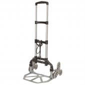 Тележка платформенная складная с телескопической ручкой и колесами на шарнирах для перемещения по неровным поверхностям и ступенькам(390х480мм,г/п70кг
