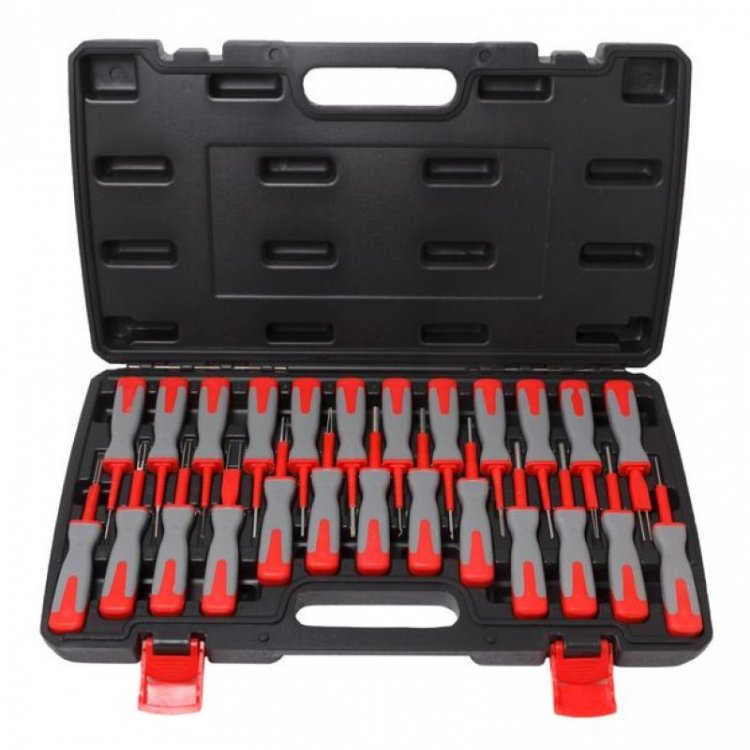 Набор инструментов для разборки электрических разъемов 25пр., в кейсе Набор инструментов для разборки электрических разъемов 25пр., в кейсе